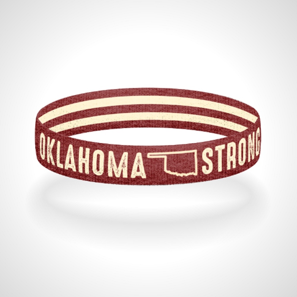 Reversible Oklahoma Strong Bracelet Wristband